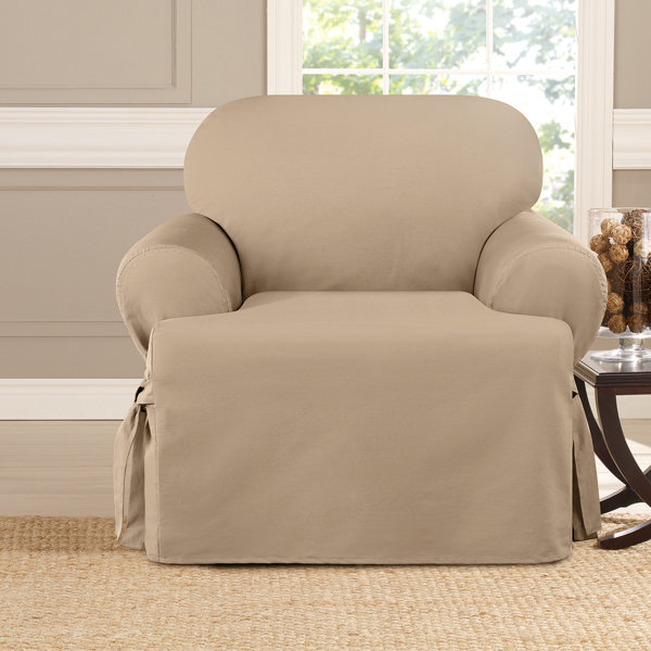 Sure Fit Cotton TCushion Armchair Slipcover & Reviews Wayfair